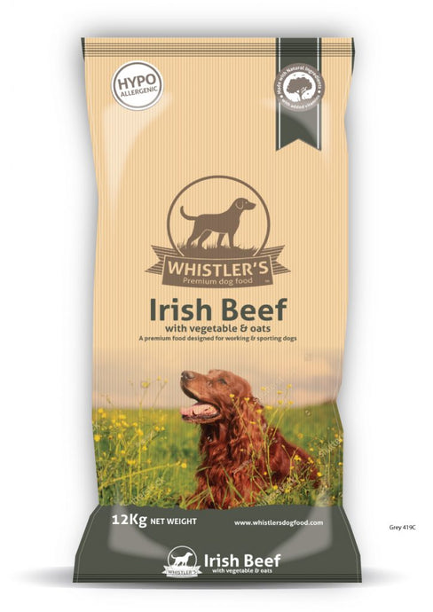 WHISTLERS IRISH BEEF HYPOALLERGENIC DOG FOOD 12KG