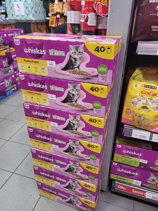 WHISKAS 40PK POULTRY KITTEN