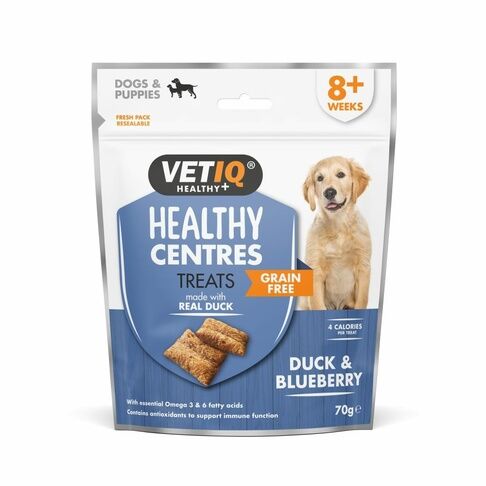 VET IQ DUCK AND BLUEBERRY TREATS 70G