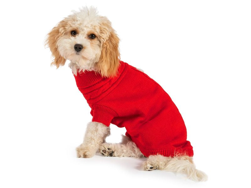 Load image into Gallery viewer, RED CABLE KNIT JUMPER
