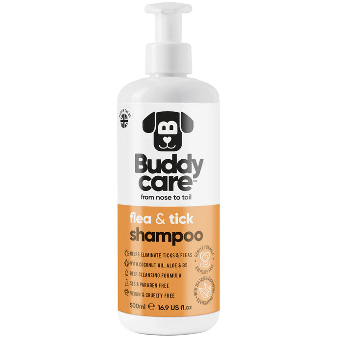 BUDDYCARE 500ML FLEA & TICK SHAMPOO