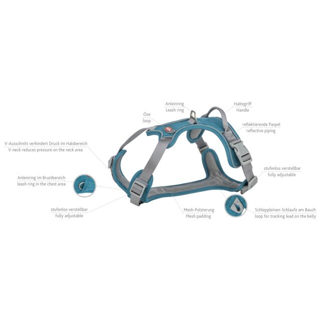 Load image into Gallery viewer, Trixie Premium Active Harness Sangria M - L 60 - 75 cm/25 mm
