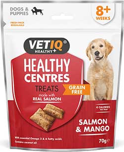 VETIQ SALMON & MANGO TREATS 70G
