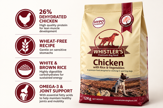 WHISTLERS CHICKEN & RICE HYPOALLERGENIC DOG FOOD 12KG