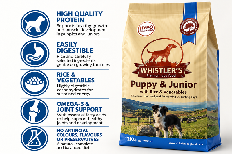 Load image into Gallery viewer, WHISTLERS PUPPY HYPOALLERGENIC DOG FOOD 12KG
