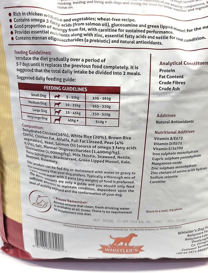 Load image into Gallery viewer, WHISTLERS CHICKEN &amp; RICE HYPOALLERGENIC DOG FOOD 2KG
