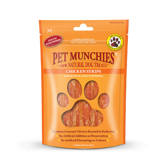 PET MUNCHIES CHICKEN STRIPS 90G
