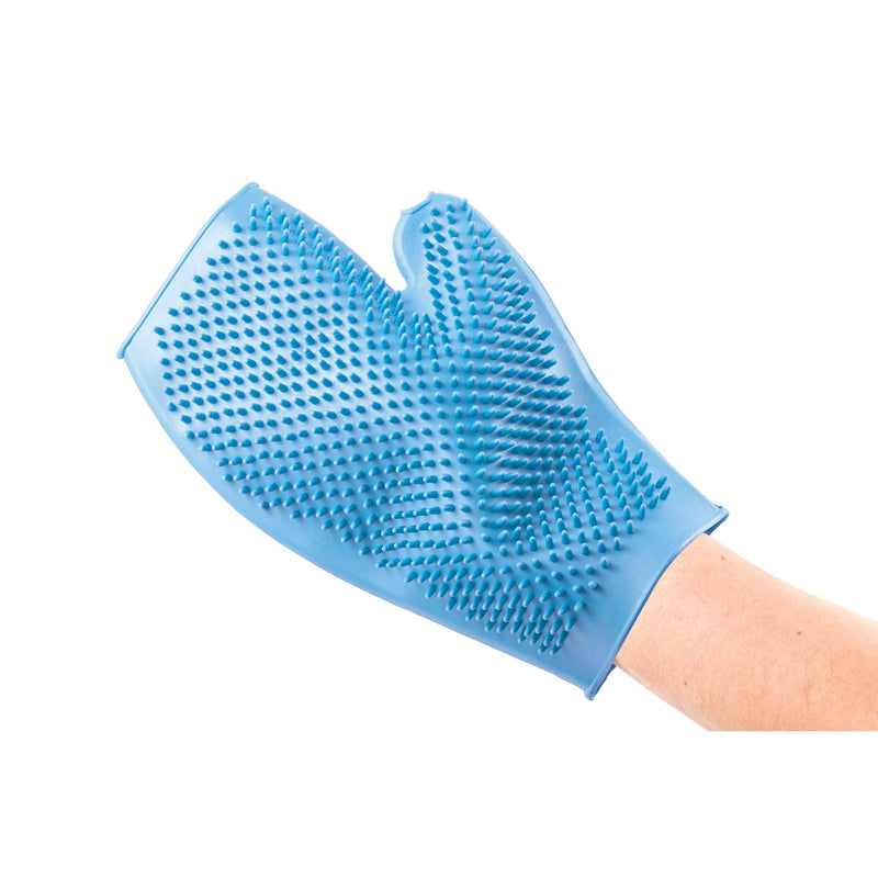 Load image into Gallery viewer, ERGO BLUE RUBBER GROOMING GLOVE
