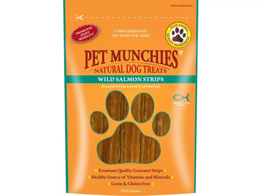 PET MUNCHIES WILD SALMON STRIPS 80G