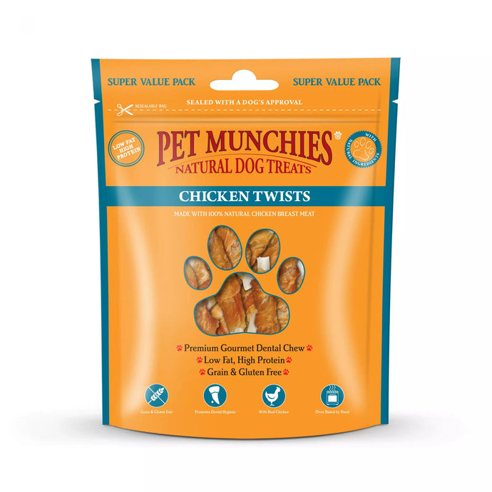 PET MUNCHIES CHICKEN TWISTS 290G VALUE