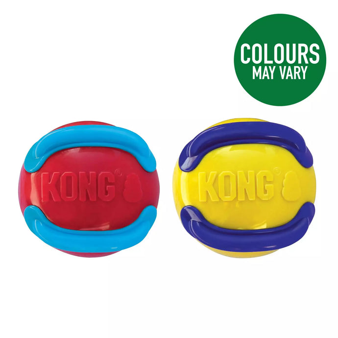 KONG JAXX BRIGHT BALL ASSTD DOG TOY MED