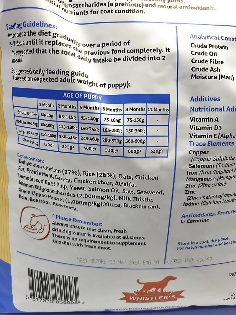 Load image into Gallery viewer, WHISTLERS PUPPY HYPOALLERGENIC DOG FOOD 12KG
