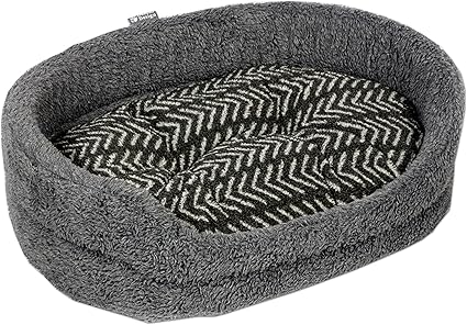 Load image into Gallery viewer, Fleece Charcoal Arrows Slumber Bed 35`
