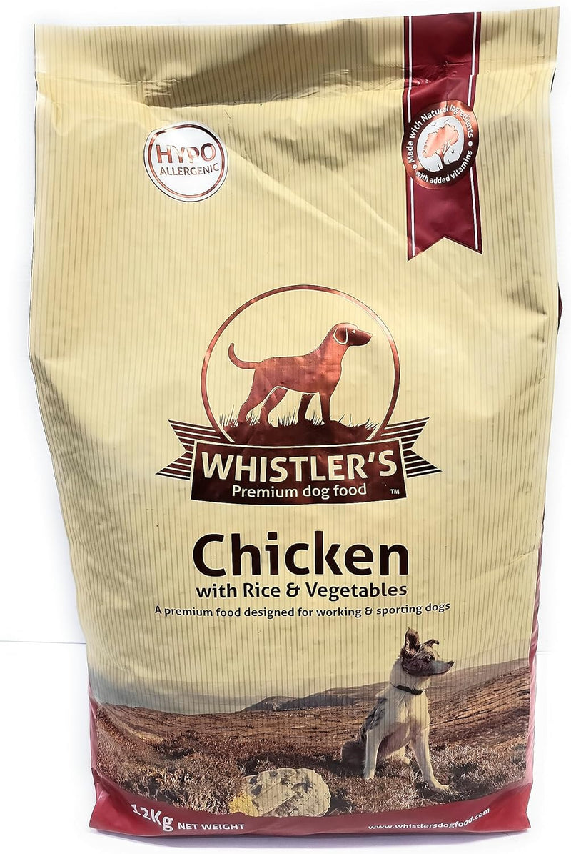 Load image into Gallery viewer, WHISTLERS CHICKEN &amp; RICE HYPOALLERGENIC DOG FOOD 12KG
