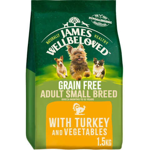 JAMES WELLBELOVED SMALL BREED ADULT TURKEY GRAIN FREE 1.5KG